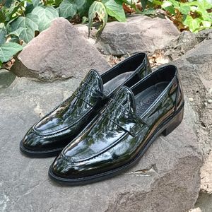 فروش اینترنتی کفش مردانه  کالج چرم طبیعی دست دوز کاپری ورنی 