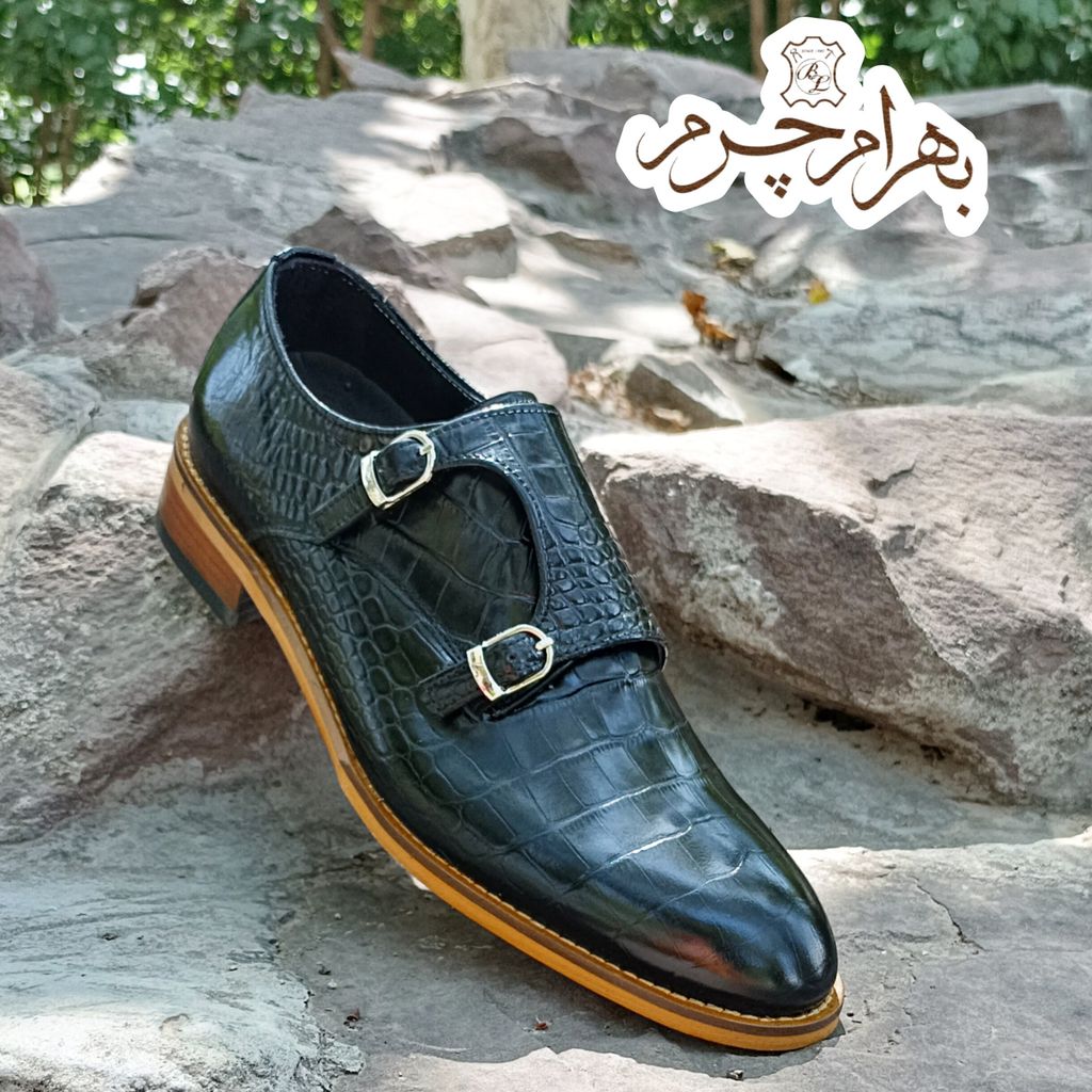 مشخصات کفش مردانه مجلسی چرم طبیعی مدل آلفردو مشکی