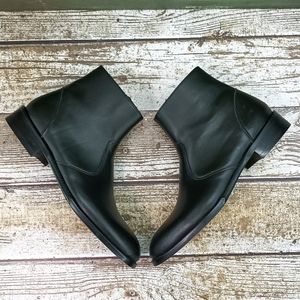 فروش اینترنتی نیم بوت مردانه چرم طبیعی مشکی آلپاین کلاسیک 