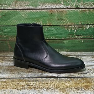 خرید انلاین نیم بوت مردانه چرم طبیعی مشکی آلپاین کلاسیک 