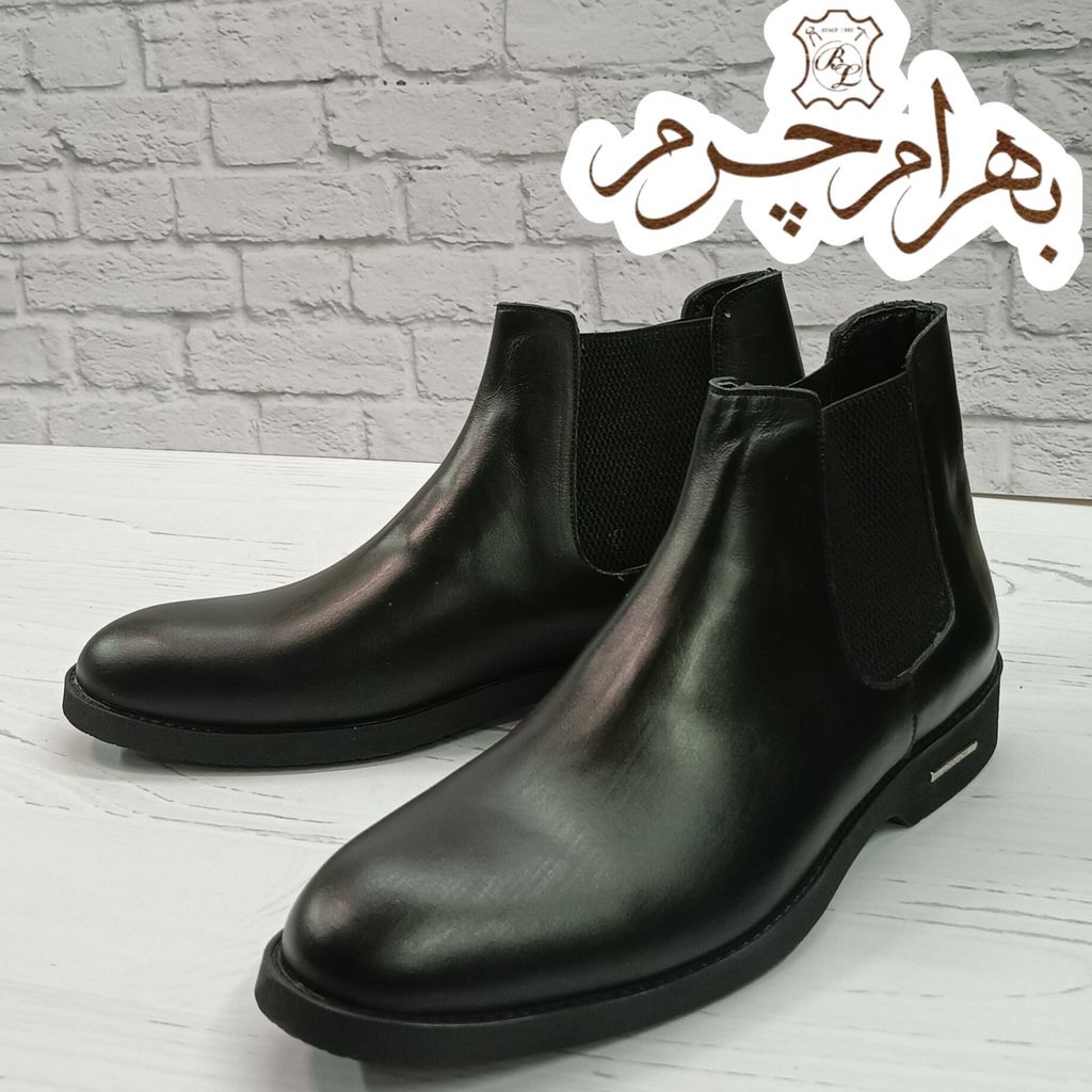 مشخصات نیم بوت مردانه اسپرت چرم طبیعی چلسی دست دوز مدل کوین 