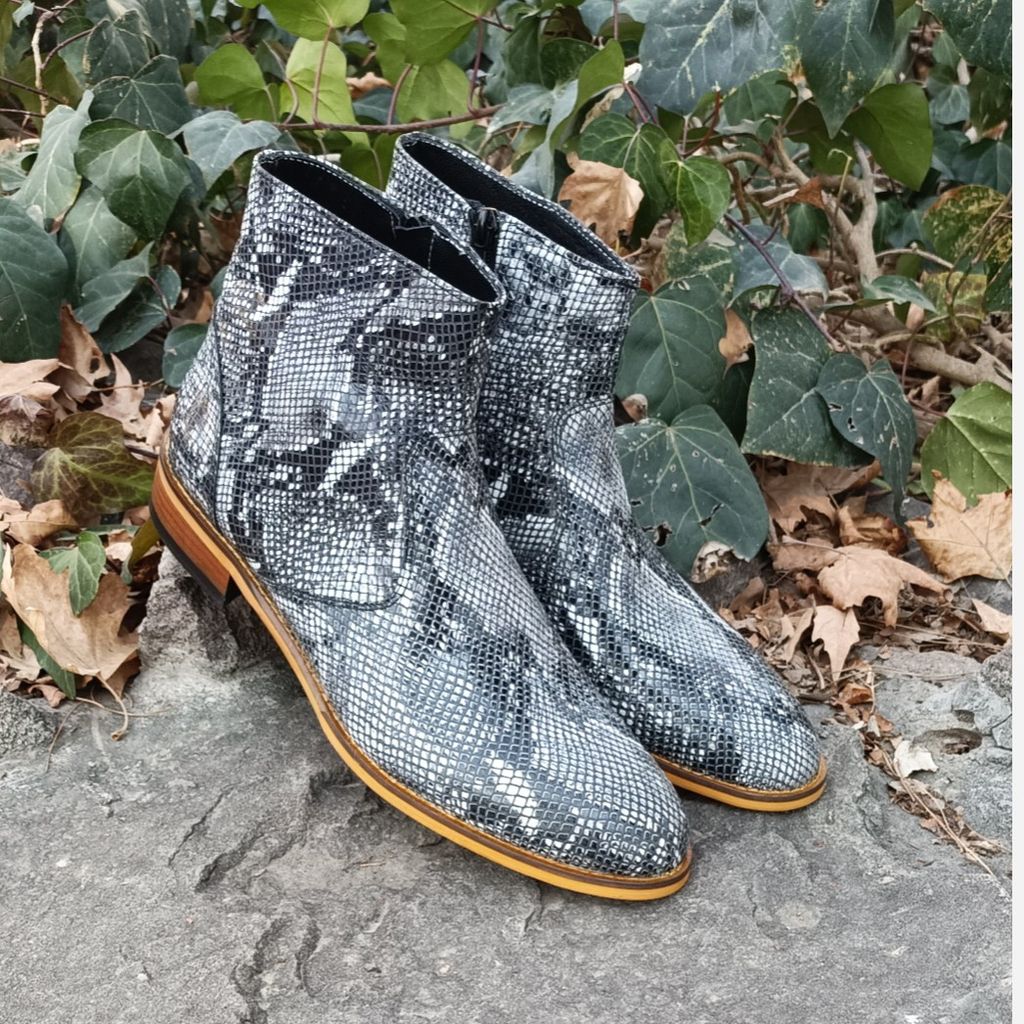 قیمت ارزان نیم بوت مردانه رسمی خاص چرم طبیعی آلپاین پوست ماری نچرال 