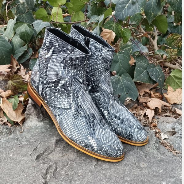 نیم بوت مردانه رسمی خاص چرم طبیعی آلپاین پوست ماری نچرال