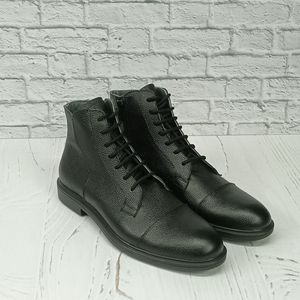 خرید انلاین نیم بوت مردانه اسپرت چرم طبیعی دست دوز مدل فیدل مشکی
