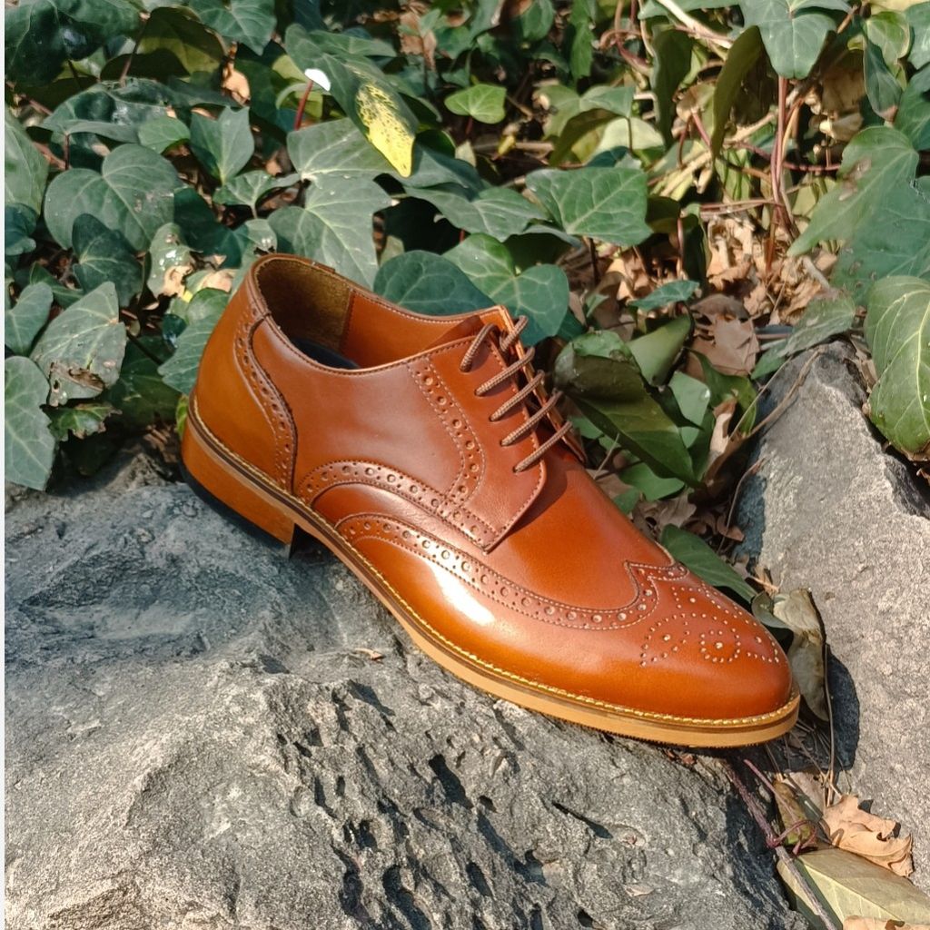 قیمت کفش مردانه مجلسی چرم طبیعی مدل ویلسون عسلی 