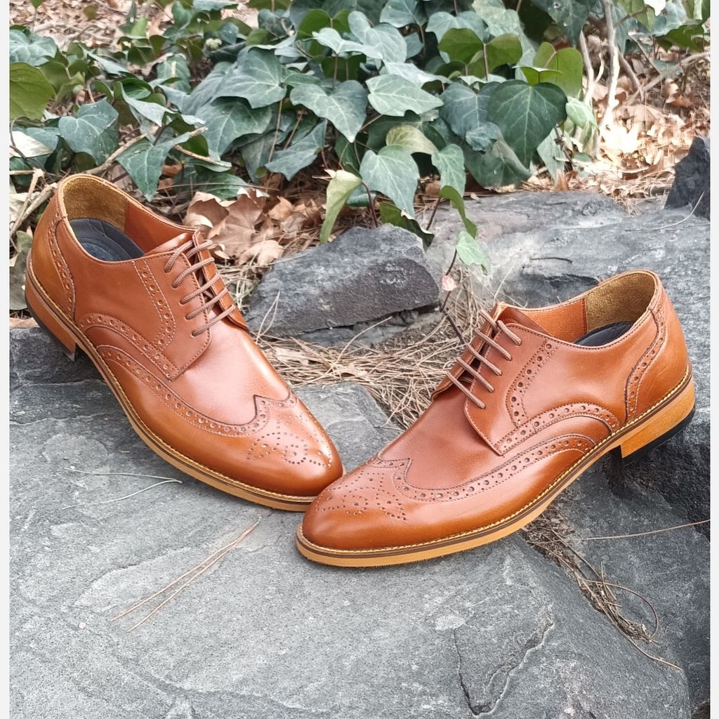 قیمت کفش مردانه مجلسی چرم طبیعی مدل ویلسون عسلی 