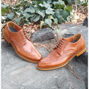 قیمت کفش مردانه مجلسی چرم طبیعی مدل ویلسون عسلی 