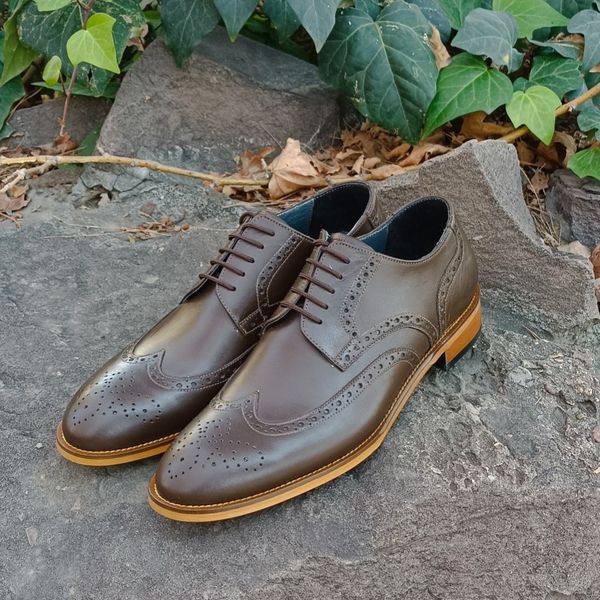 کفش مردانه مجلسی چرم طبیعی ویلسون قهوه ای