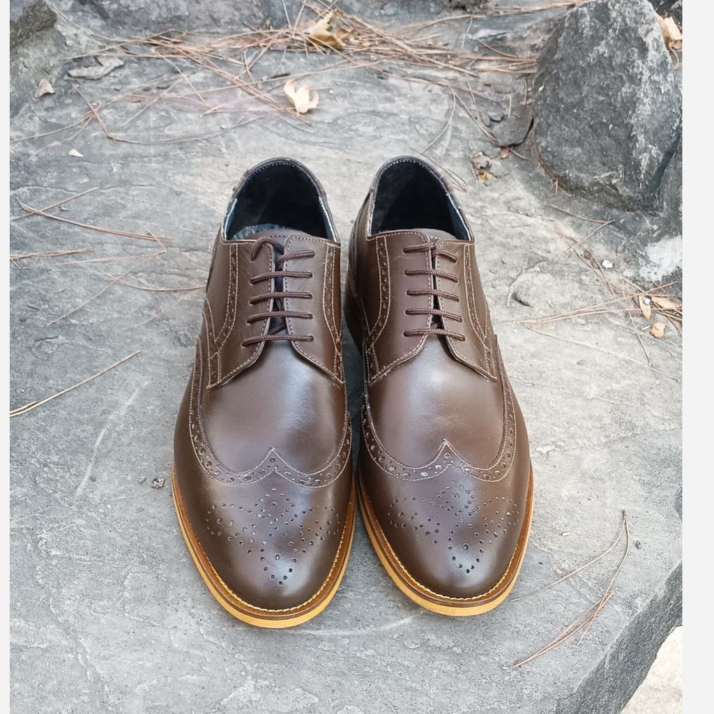 خرید اینترنتی کفش مردانه مجلسی چرم طبیعی ویلسون قهوه ای 