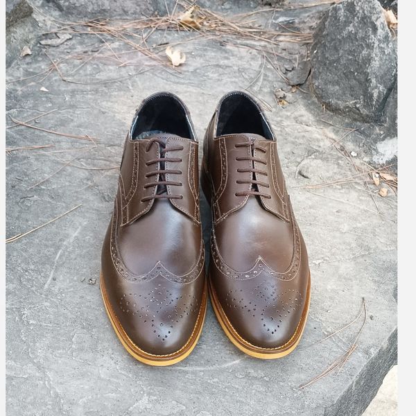 کفش مردانه مجلسی چرم طبیعی ویلسون قهوه ای