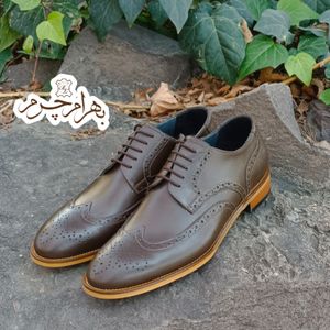 کفش مردانه مجلسی چرم طبیعی ویلسون قهوه ای