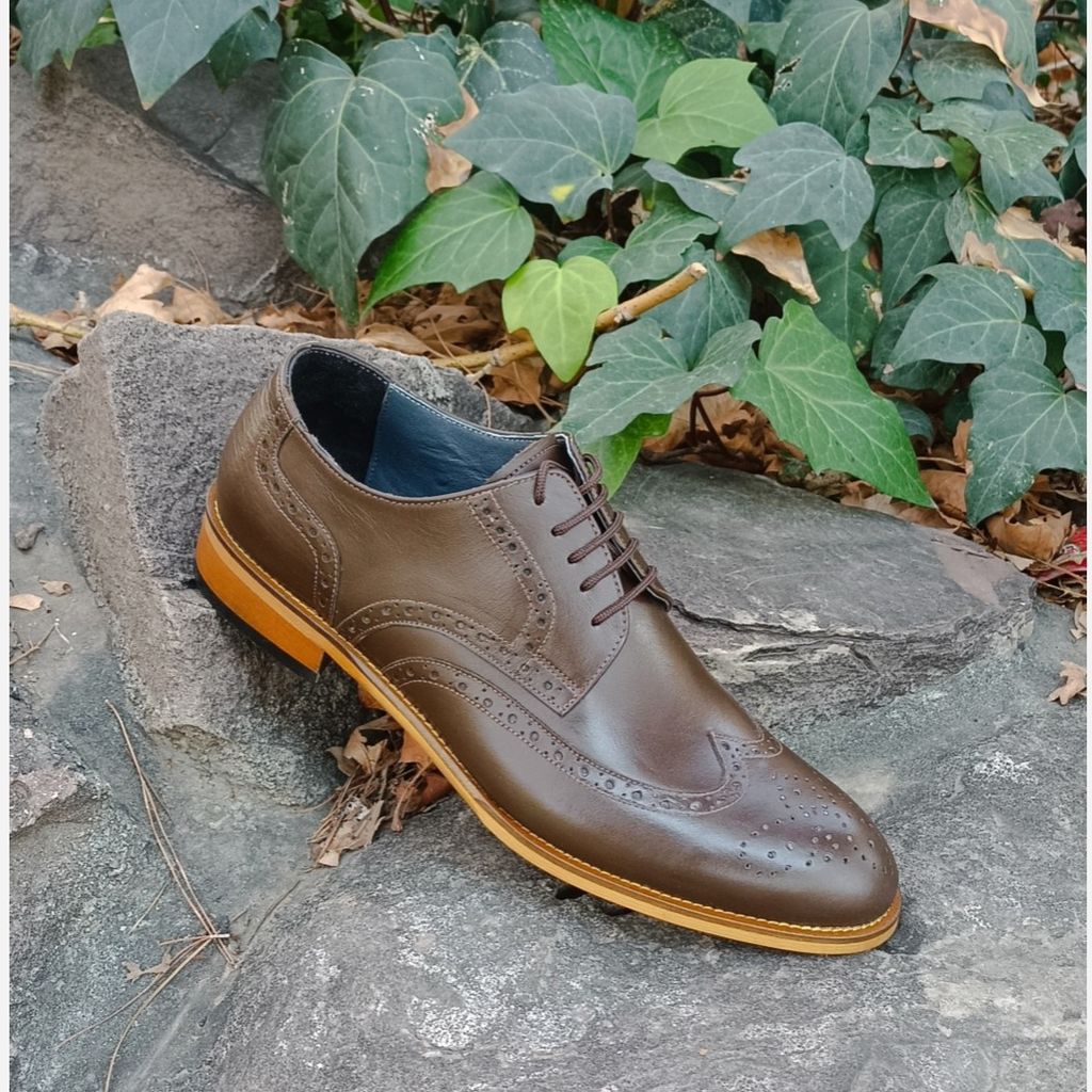 قیمت ارزان کفش مردانه مجلسی چرم طبیعی ویلسون قهوه ای 