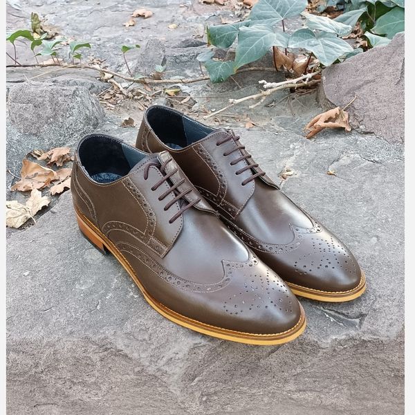 کفش مردانه مجلسی چرم طبیعی ویلسون قهوه ای