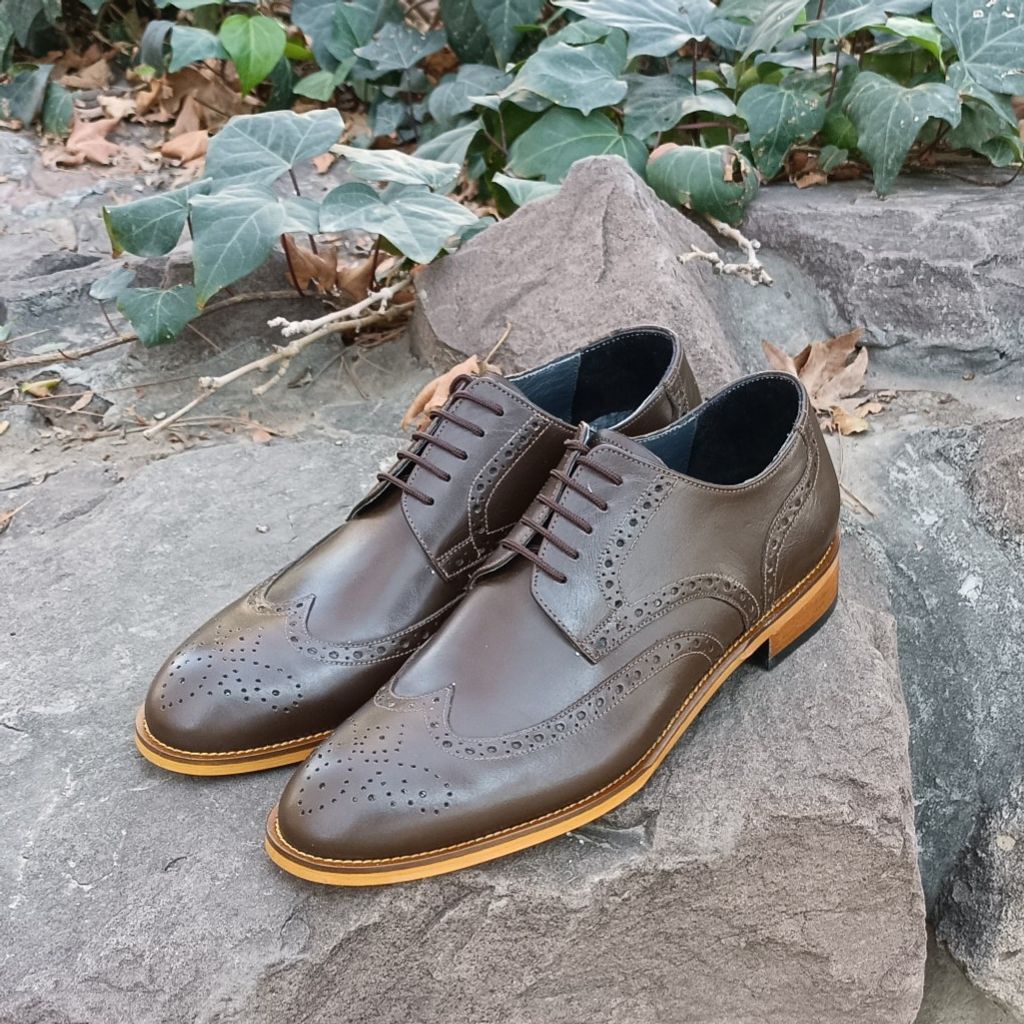 خرید اینترنتی کفش مردانه مجلسی چرم طبیعی ویلسون قهوه ای 