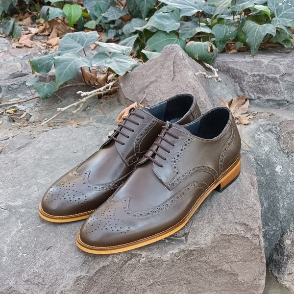 کفش مردانه مجلسی چرم طبیعی ویلسون قهوه ای