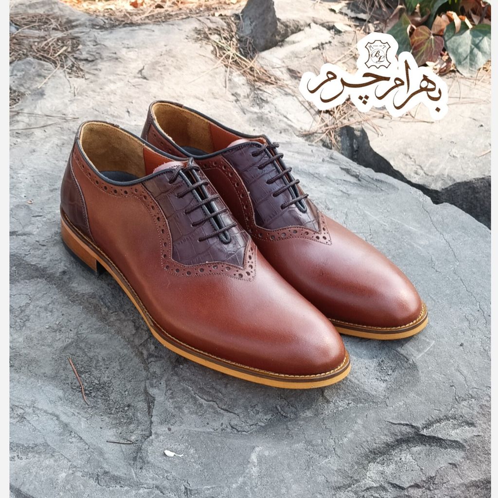 قیمت کفش مردانه مجلسی چرم طبیعی دست دوز مدل ژرژ قهوه ای 