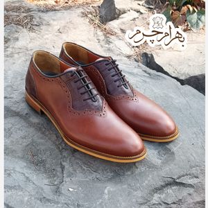 قیمت کفش مردانه مجلسی چرم طبیعی دست دوز مدل ژرژ قهوه ای 