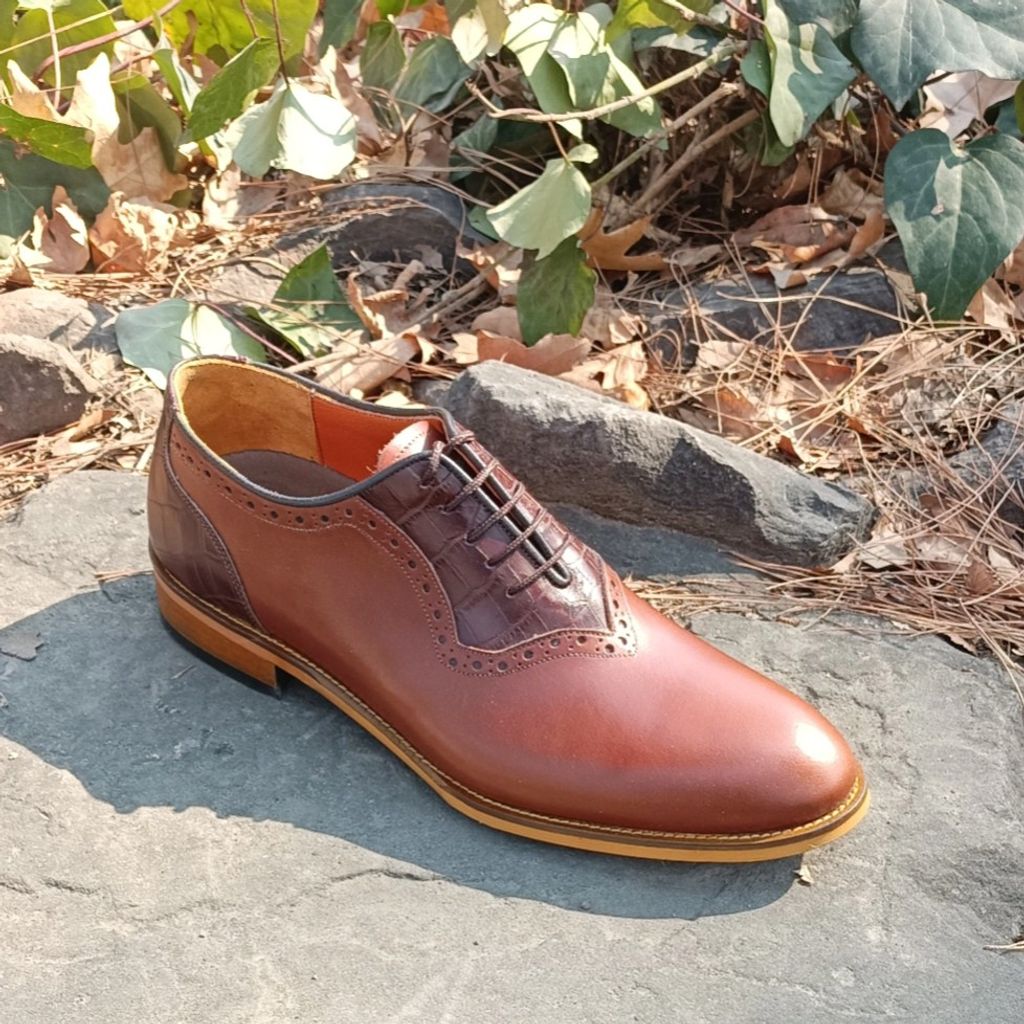 قیمت کفش مردانه مجلسی چرم طبیعی دست دوز مدل ژرژ قهوه ای 