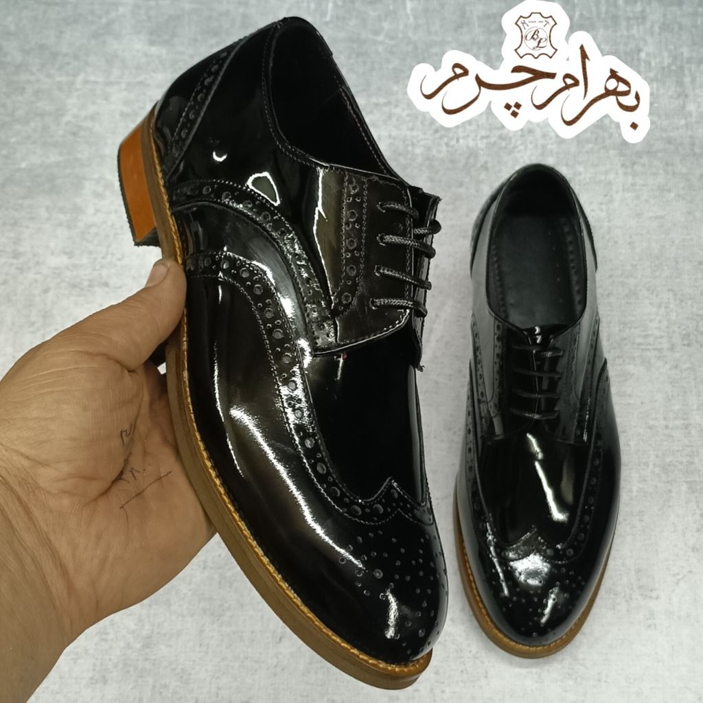 خرید آنلاین کفش پسرانه زنانه چرم دستدوز  مدل ویلی مشکی