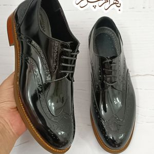 کفش پسرانه زنانه چرم دستدوز  مدل ویلی مشکی