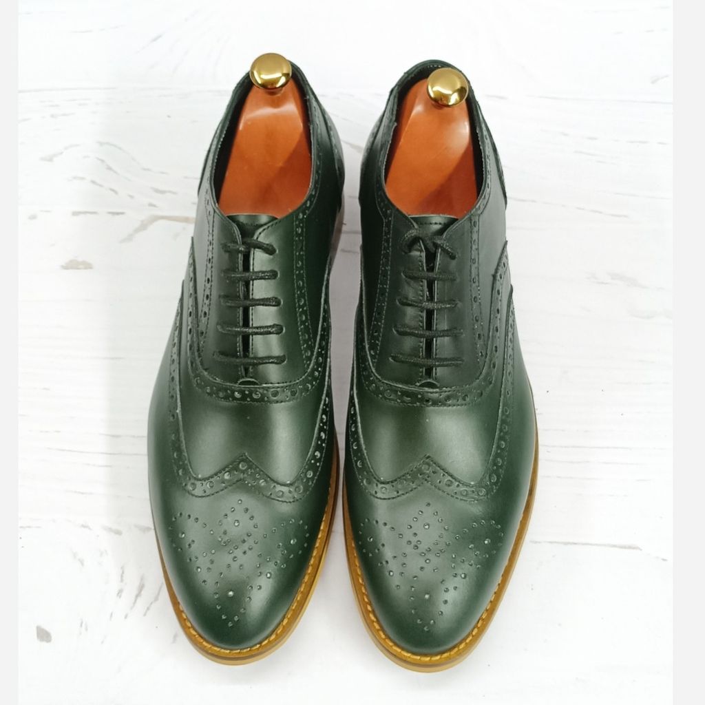 خرید اینترنتی کفش مردانه مجلسی چرم طبیعی مدل نیلسون یشمی