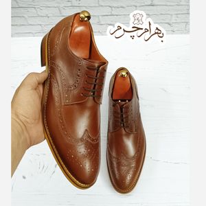 قیمت کفش مردانه مجلسی چرم طبیعی مدل ویلسون قهوه ای 