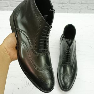خرید انلاین نیم بوت مردانه چرم طبیعی شیک مدل ریچموند مشکی 