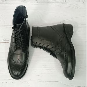 مشخصات نیم بوت زنانه اسپرت چرم طبیعی مدل پارامیس مشکی 