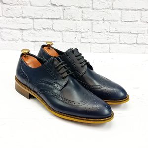 خرید آنلاین کفش مردانه مجلسی چرم طبیعی دست دوز ویلسون سرمه ای