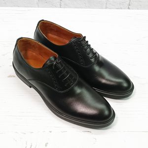 خرید اینترنتی کفش مردانه اداری شیک چرم طبیعی مشکی مدل دیوید 