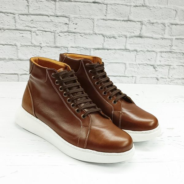 نیم بوت مردانه ونس  شیک چرم طبیعی دست دوز ادوین قهوه ای