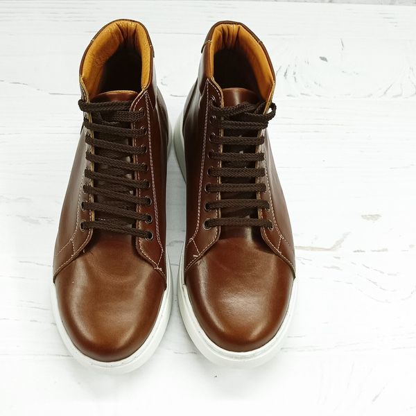 نیم بوت مردانه ونس  شیک چرم طبیعی دست دوز ادوین قهوه ای