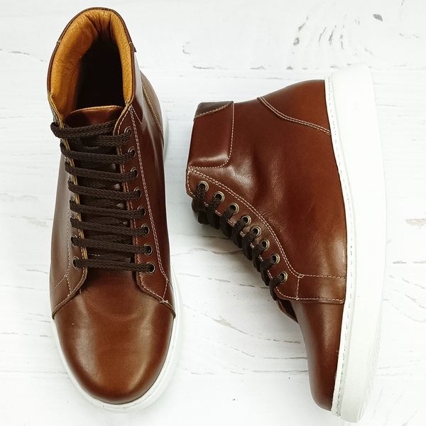 نیم بوت مردانه ونس  شیک چرم طبیعی دست دوز ادوین قهوه ای