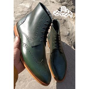 خرید انلاین نیم بوت مردانه رسمی چرم طبیعی رنگی خاص پارامونت یشمی 