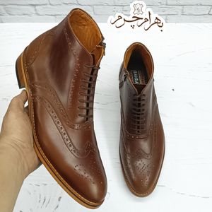 مشخصات نیم بوت مردانه رسمی رنگی خاص چرم طبیعی دست دوز مدل ریچموندقهوه ای 