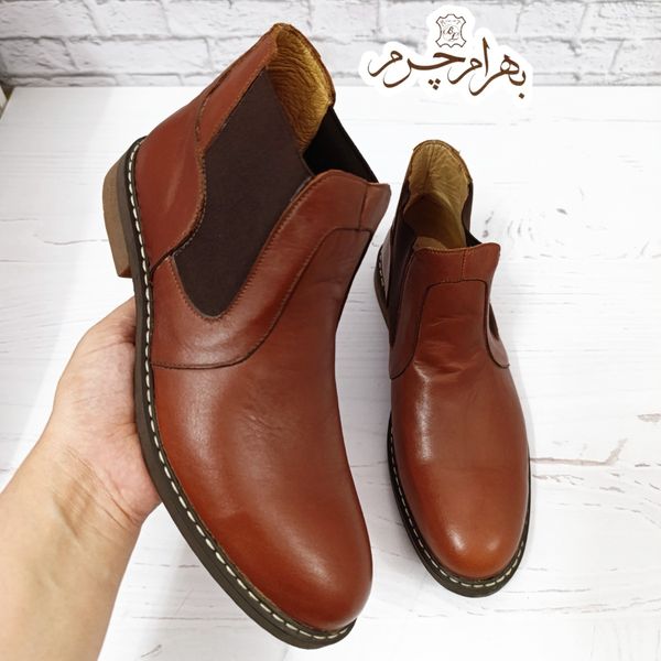 نیم بوت مردانه چرم طبیعی مدل فیلیکس حراج تک سایز