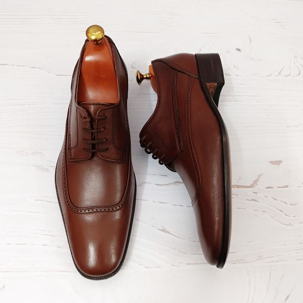 کفش مردانه زیره چرم طبیعی گاومیش مدل ملبورن مشکی تک سایز