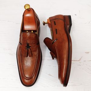 کفش مردانه زیره چرم طبیعی گاومیش مدل آلبرت تک سایز