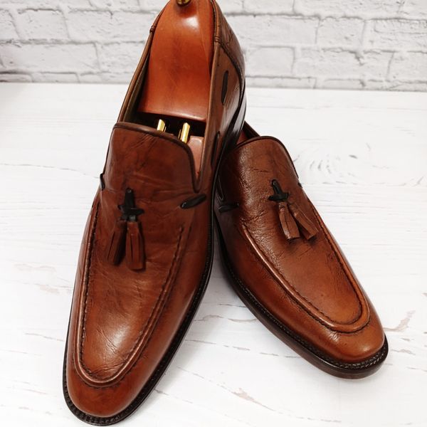 کفش مردانه زیره چرم طبیعی گاومیش مدل آلبرت تک سایز