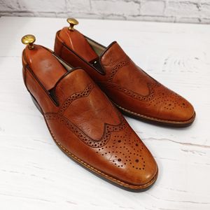 قیمت ارزان کفش مردانه زیره چرم طبیعی گاومیش مدل کاپری هشترک تک سایز