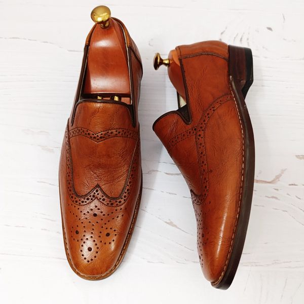 کفش مردانه زیره چرم طبیعی گاومیش مدل کاپری هشترک تک سایز