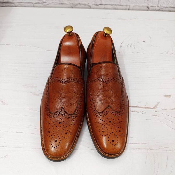 کفش مردانه زیره چرم طبیعی گاومیش مدل کاپری هشترک تک سایز