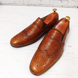 مشخصات کفش مردانه زیره چرم طبیعی گاومیش مدل کاپری هشترک تک سایز