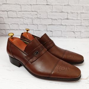 فروش اینترنتی کفش مردانه زیره چرم طبیعی گاومیش مدل برت تک سایز