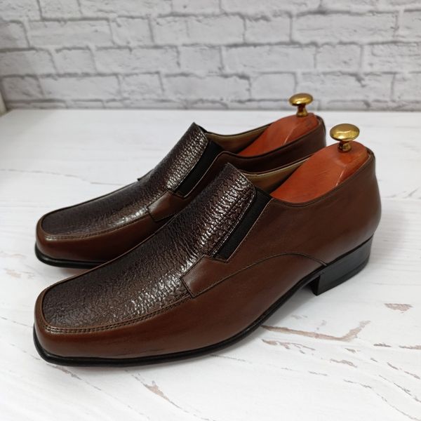 کفش مردانه زیره چرم طبیعی گاومیش مدل مودنا لزار تک سایز