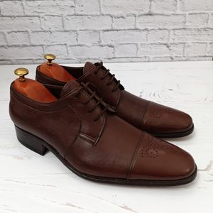 قیمت کفش مردانه زیره چرم طبیعی گاومیش مدل برت بندی تک سایز