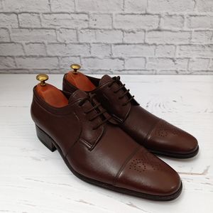 مشخصات کفش مردانه زیره چرم طبیعی گاومیش مدل برت بندی تک سایز