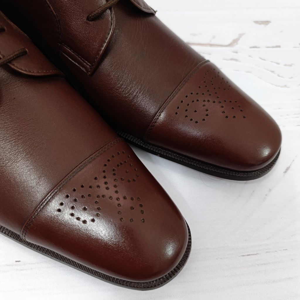 قیمت کفش مردانه زیره چرم طبیعی گاومیش مدل برت بندی تک سایز