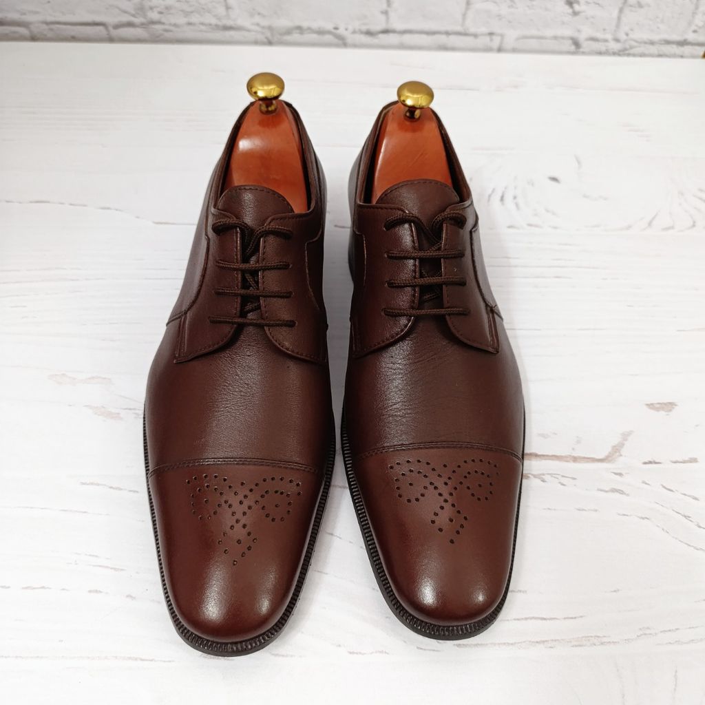 خرید انلاین کفش مردانه زیره چرم طبیعی گاومیش مدل برت بندی تک سایز