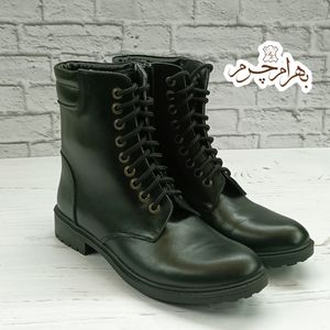 خرید انلاین نیم بوت زنانه اسپرت چرم طبیعی مدل مونیکا مشکی 